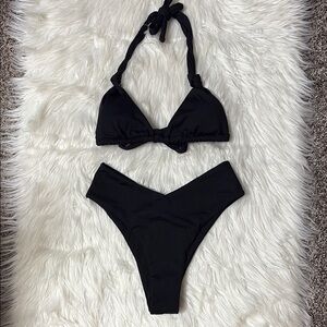 NWOT From Amazon Black 2 Piece Bikini Swim Set Size S